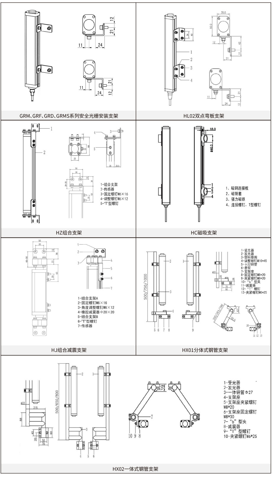 消隱型安全光柵安裝示意圖